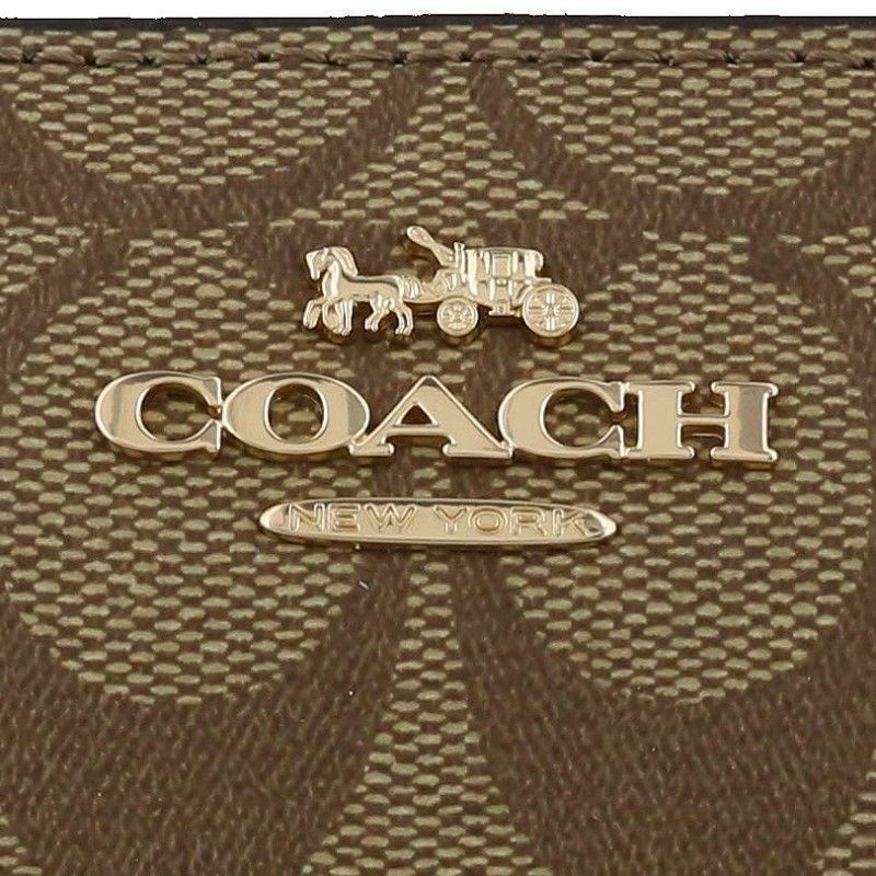 コーチ アウトレット COACH ポーチ レディース シグネチャー カーキ チョーク 6648 IMDJ8