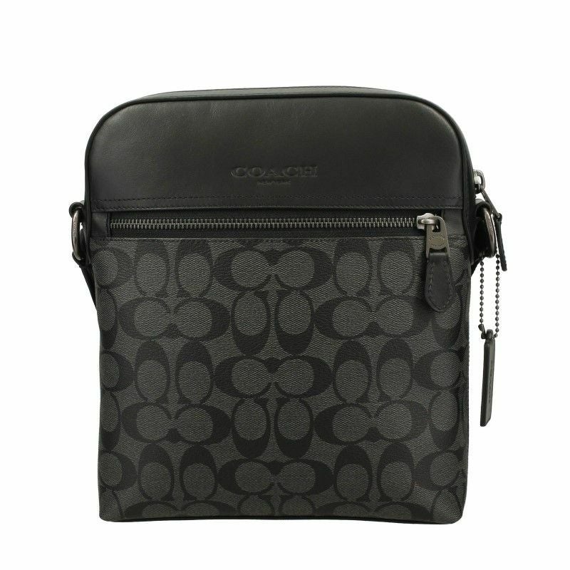 【COACH】コーチ ショルダーバッグ ブラック レザー コンパクト メンズ コーチ アウトレット COACH ショルダーバッグ メンズ ブラック 4009 QB