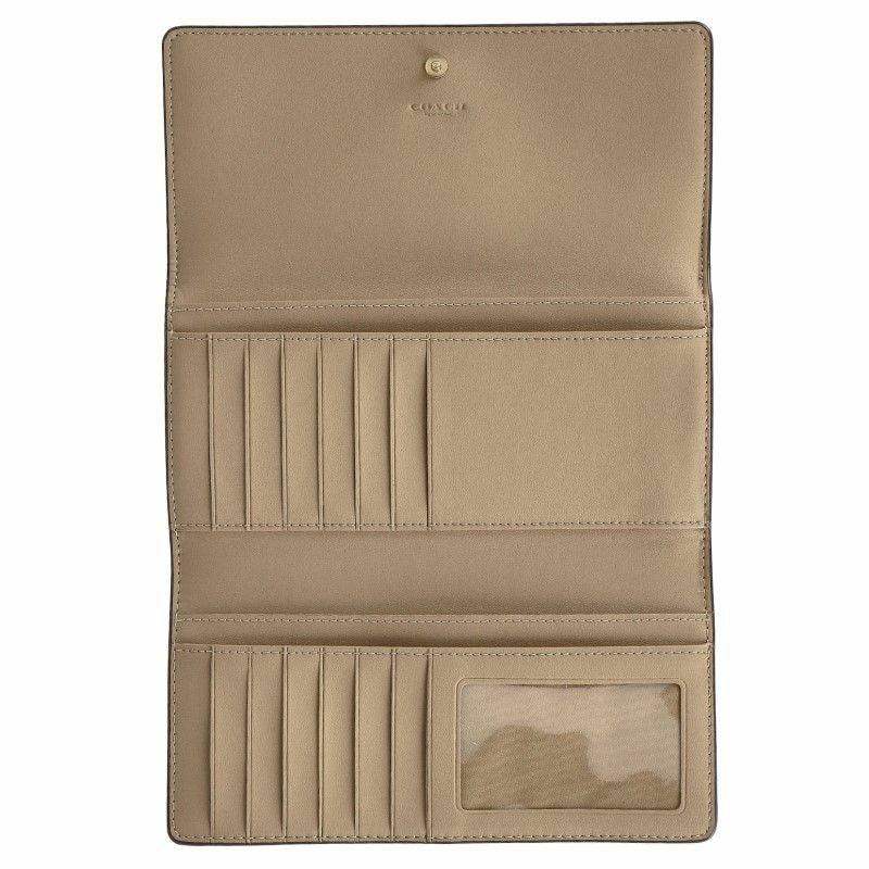 コーチ アウトレット COACH 長財布 シグネチャー ライトカーキ チョーク C5966 IMDQC