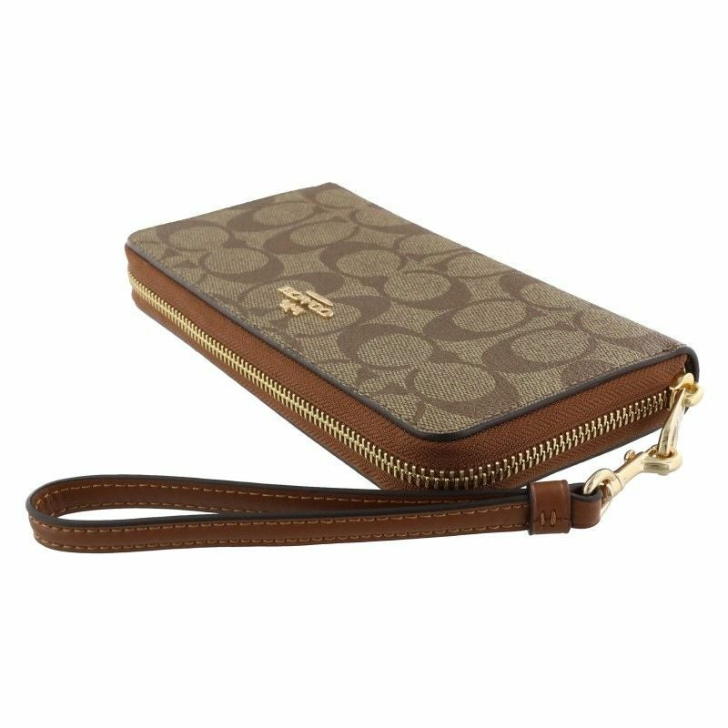 コーチ アウトレット COACH 長財布 レディース カーキ レッドウッド