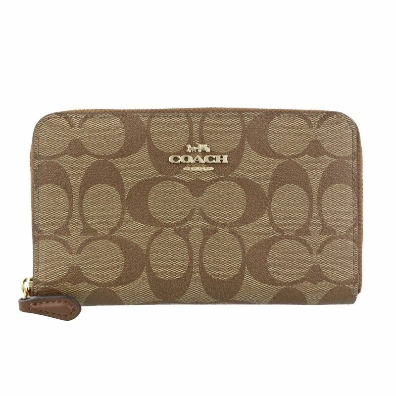くま　コーチ　財布 COACH】コーチ コーティングキャンバス レザー シグネチャー スキー
