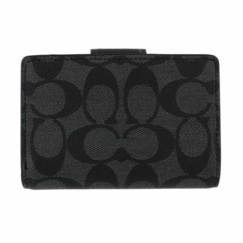 コーチ アウトレット COACH OUTLET 二つ折り財布 レディース グラファイト ブラック C0082 SVTSQ
