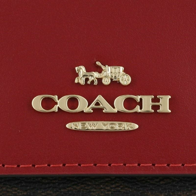 コーチ アウトレット COACH 三つ折り財布 レディース シグネチャー ブラウン CE930 IMRVQ