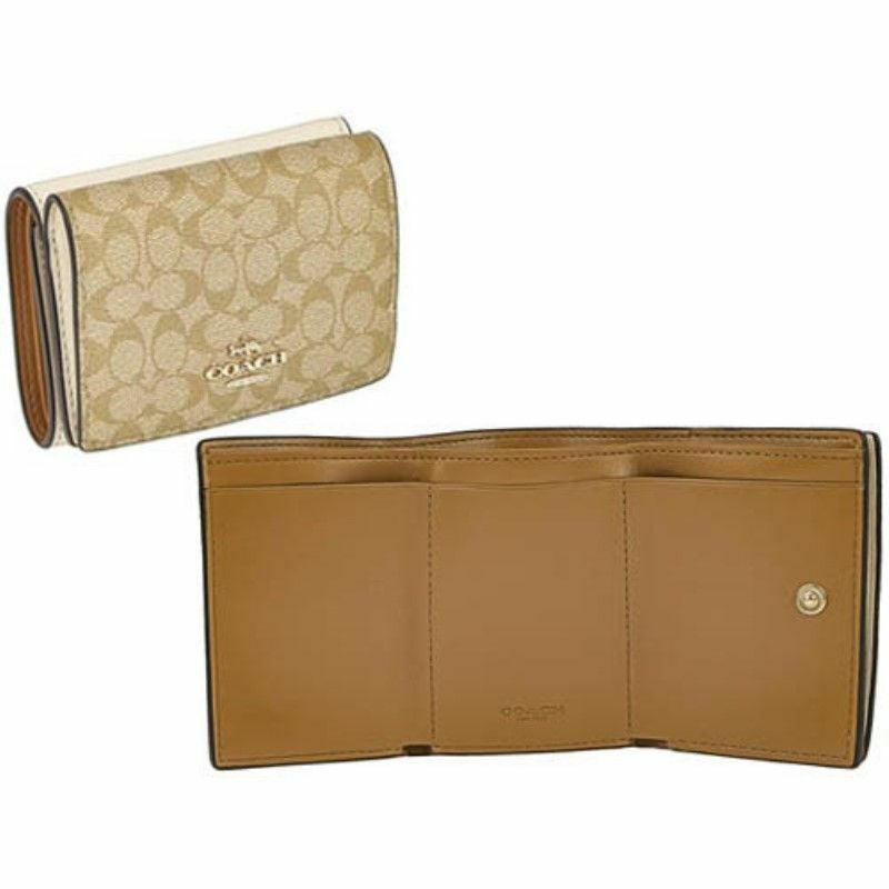 コーチ アウトレット COACH 三つ折り財布 レディース ライトカーキ マルチ 91806 IMDQC