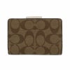 コーチ アウトレット COACH 二つ折り財布 レディース カーキ チョーク C0082 IMDJ8