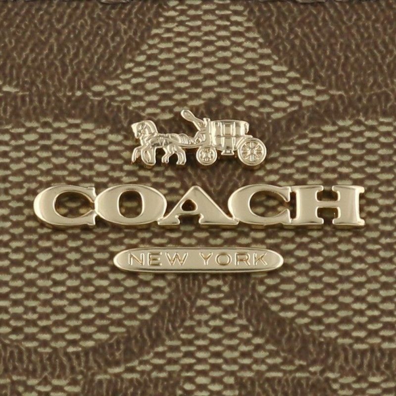 コーチ アウトレット COACH 二つ折り財布 レディース カーキ ブラック C3309 IMCBI