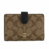 コーチ アウトレット COACH 二つ折り財布 レディース カーキ/ブラック F23553 IMCBI