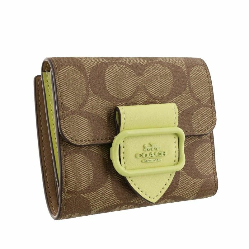 COACH 二つ折り財布 シグネチャー グリーン 並行輸入品:アウトレット品 コーチ アウトレット COACH 二つ折り財布 レディース シグネチャー