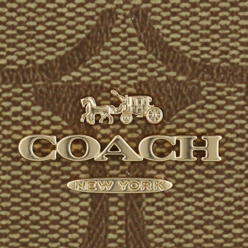 コーチ アウトレット COACH コインケース シグネチャー カーキ サドル