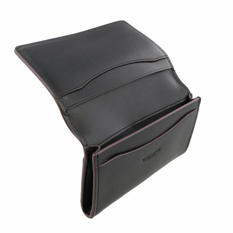 コーチ アウトレット COACH 名刺入れ メンズ シグネチャー ブラック