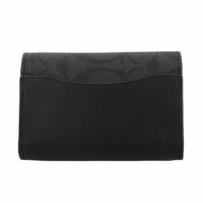 コーチ アウトレット COACH 名刺入れ メンズ シグネチャー ブラック