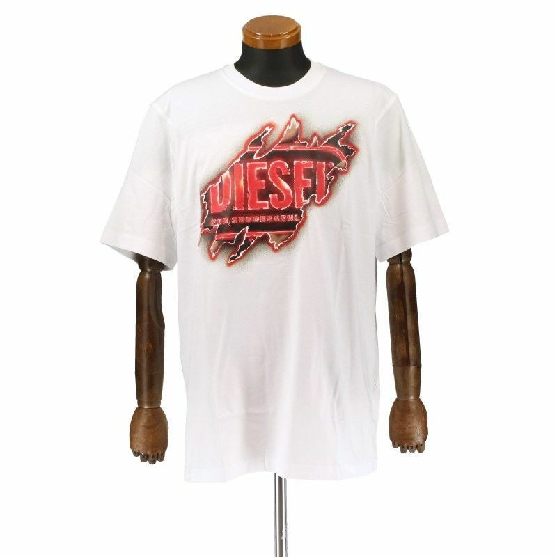 DIESEL ディーゼル Tシャツ 半袖 メンズ T JUST E43 Mサイズ ホワイト