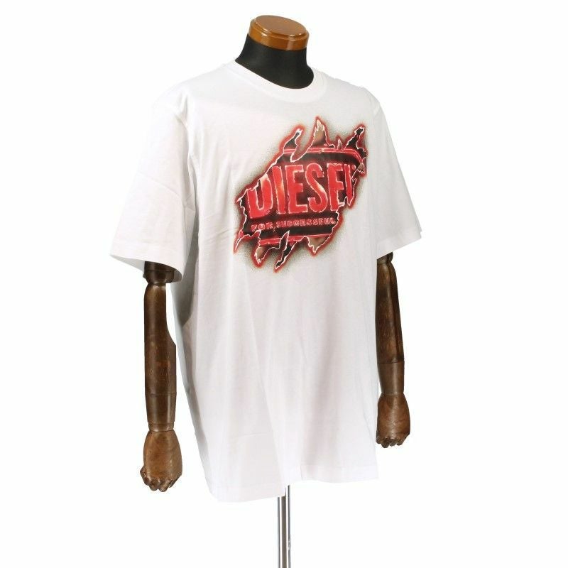 DIESEL ディーゼル Tシャツ 半袖 メンズ T JUST E43 XLサイズ ホワイト
