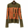DIESEL ディーゼル 長袖カットソー メンズ XLサイズ カーキ A09443 0CJAN 5JZ KHA ロゴ