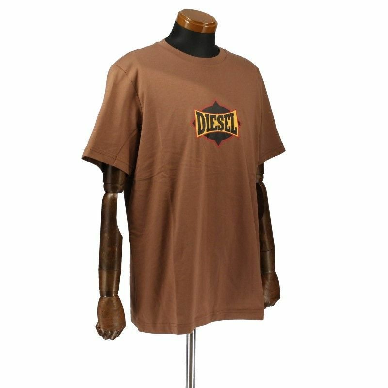 ディーゼル DIESEL Tシャツ メンズ A03843-0HAYU XLサイズ ブラウン A03843-0HAYU 7BP BROWN