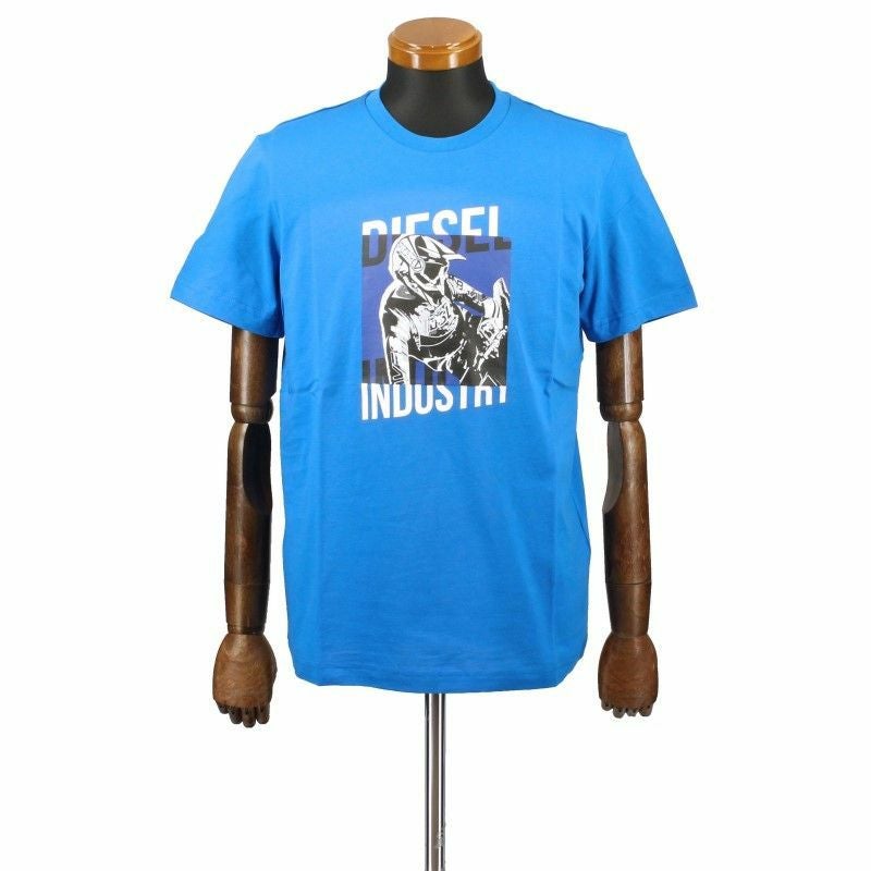 ディーゼル DIESEL Tシャツ メンズ T-DIEGOS-K44 Mサイズ ブルー A02397-0GRAI 89R BLUE