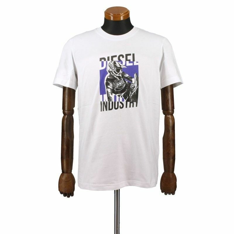 ディーゼル DIESEL Tシャツ メンズ T-DIEGOS-K44 Mサイズ ホワイト A02397-0GRAI 100 WH