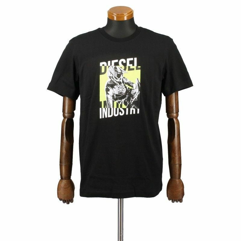 ディーゼル DIESEL Tシャツ メンズ T-DIEGOS-K44 Sサイズ ブラック A02397-0GRAI 9XX BK