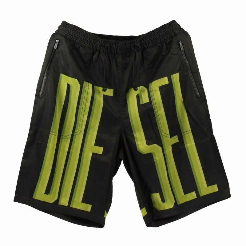 DIESEL ディーゼル ハーフパンツ メンズ XLサイズ ブラック A09454 0EJAW 900 BK ロゴ