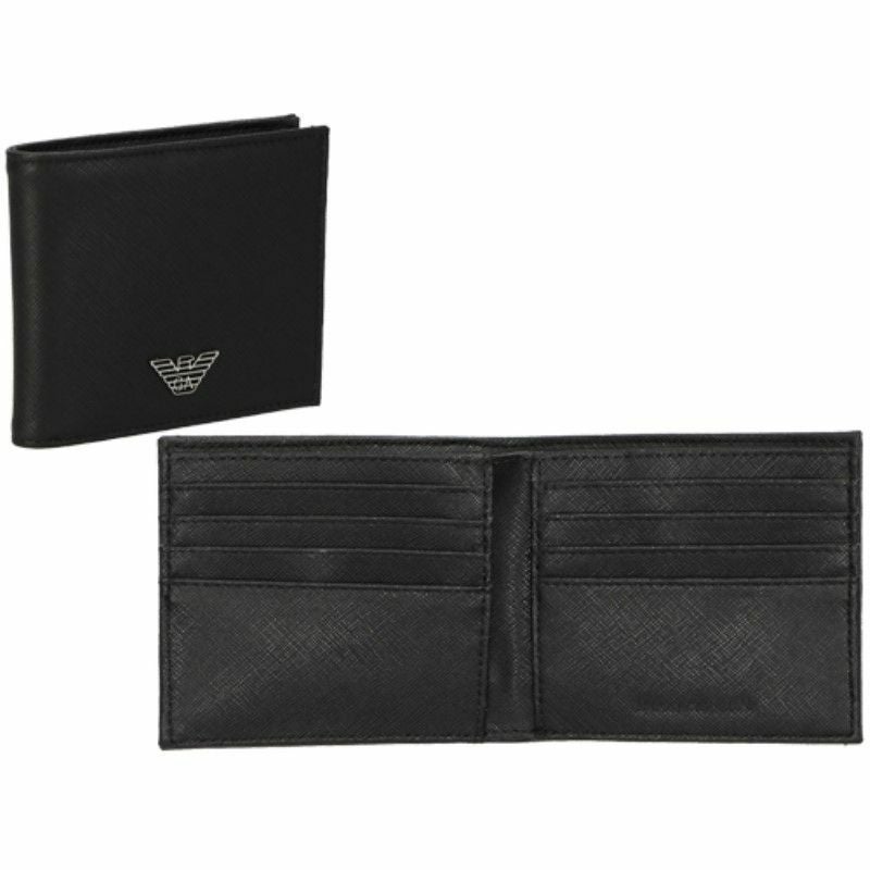 エンポリオ アルマーニ EMPORIO ARMANI 二つ折り財布 メンズ ブラック