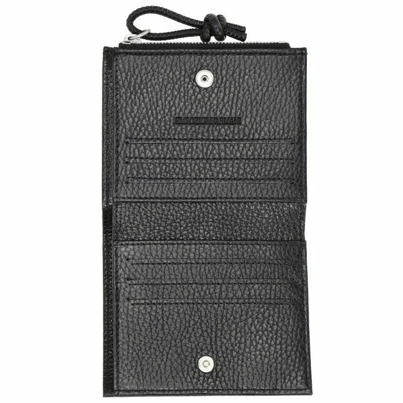 エンポリオ アルマーニ EMPORIO ARMANI 二つ折り財布 メンズ ブラック