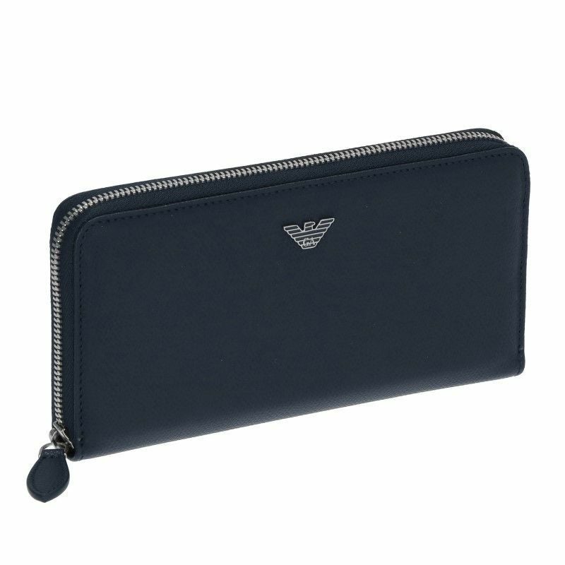 EMPORIO ARMANI ネイビー 長財布 エンポリオアルマーニ EMPORIO ARMANI 長財布 メンズ ネイビー YEME49