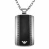 EMPORIO ARMANI エンポリオ アルマーニ ネックレス メンズ レディース シルバー ブラック EGS1921040