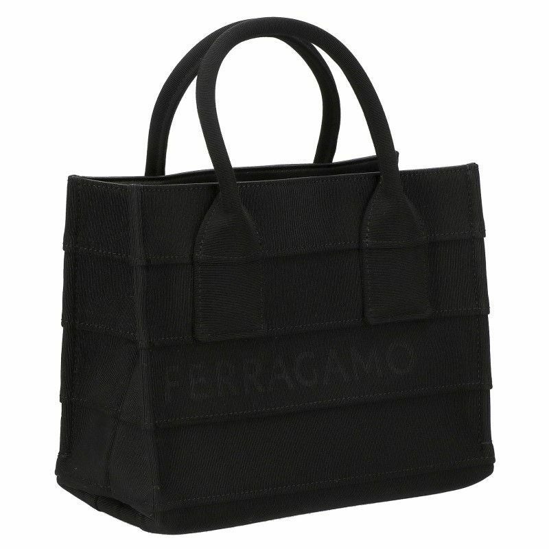 【美品】フェラガモ トートバッグ 2way ロゴ レザー 黒 大容量 Salvatore Ferragamo (サルヴァトーレフェラガモ) 2WAY ロゴ トート