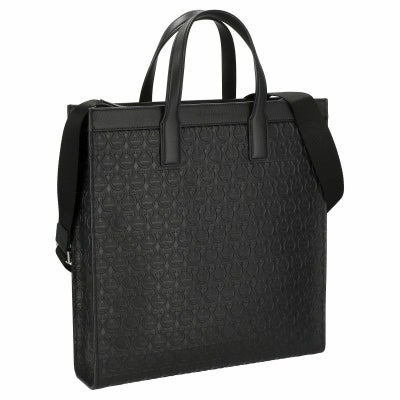 フェラガモ Ferragamo トートバッグ メンズ ガンチーニ ブラック 