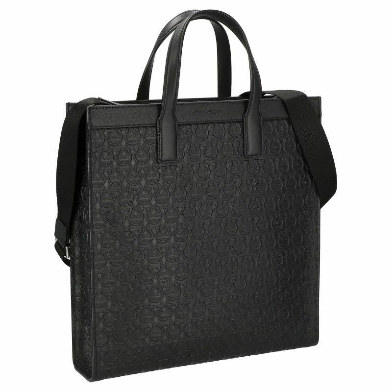 フェラガモ Ferragamo トートバッグ メンズ ガンチーニ ブラック 240100 NER