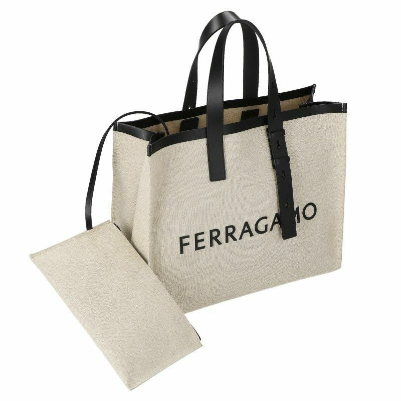 フェラガモ Ferragamo トートバッグ メンズ ホワイト 241298 NA NE