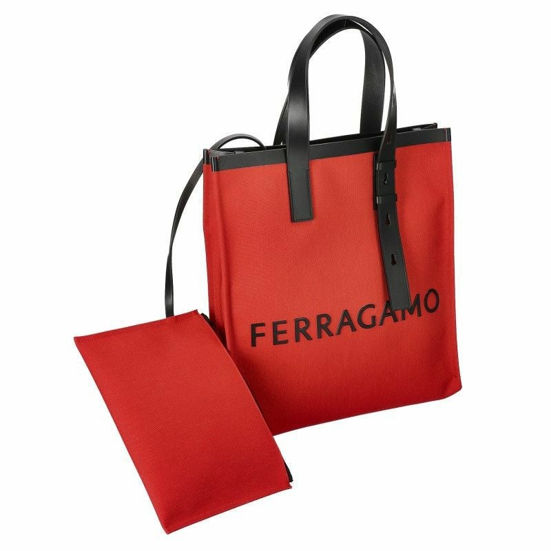 フェラガモ Ferragamo トートバッグ メンズ レッド 241297 FR NE