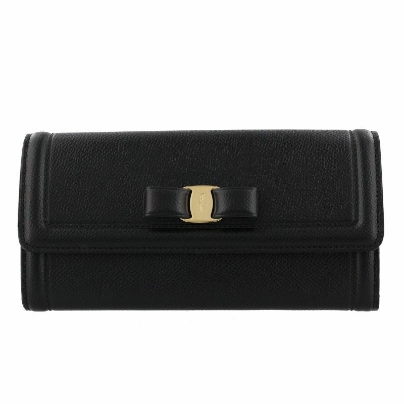 フェラガモ Ferragamo 長財布 レディース ヴァラリボン ブラック