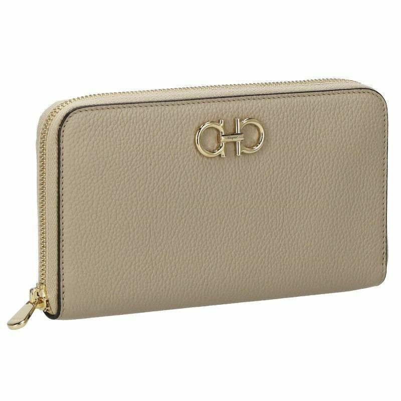 フェラガモ Ferragamo 長財布 レディース ガンチーノソフト ベージュ