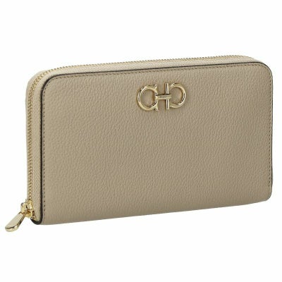 フェラガモ Ferragamo 長財布 レディース ガンチーノソフト ベージュ 