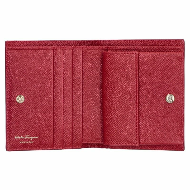 フェラガモ Ferragamo 二つ折り財布 レディース レッド 22D780 746643 LIPSTICK