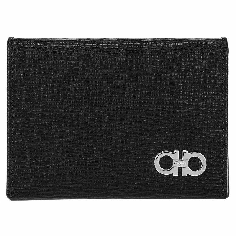 フェラガモ カードケース 名刺入れ メンズ ブラック FERRAGAMO 661332