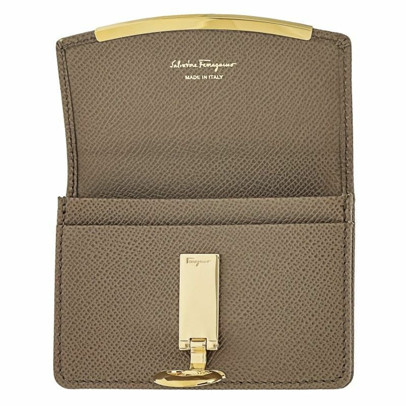 フェラガモ Ferragamo カードケース レディース ガンチーノ グレー 22D198 0714931 CARAWAY SEED