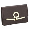 フェラガモ Ferragamo カードケース レディース ガンチーノクリップ ブラウン 22D198 GA BR