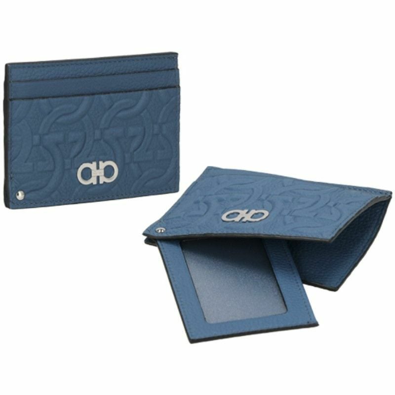 フェラガモ Ferragamo カードケース レディース ブルー 661121 DENIM