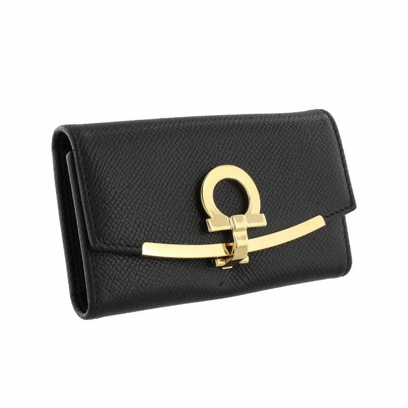 フェラガモ Ferragamo キーケース レディース GANCINO CLIP ブラック