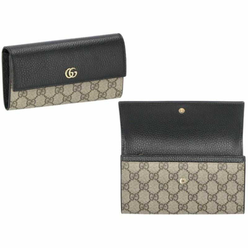 グッチ GUCCI 長財布 レディース GG マーモント ブラック 456116 17WAG