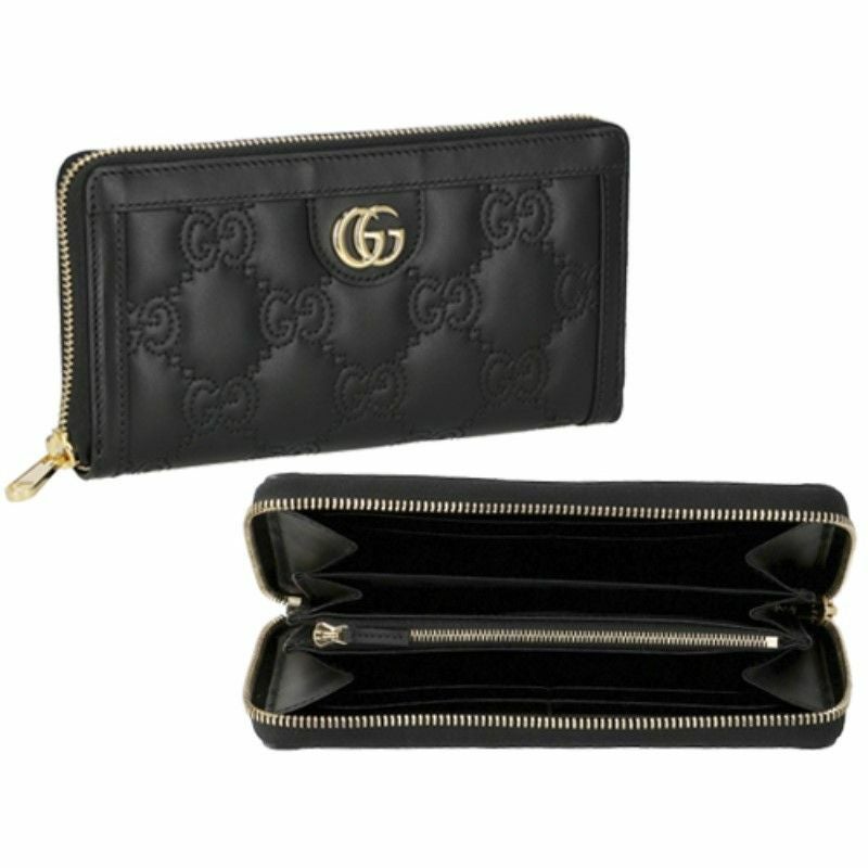 グッチ GUCCI 長財布 レディース GGマトラッセ ブラック 723784 UM8IG