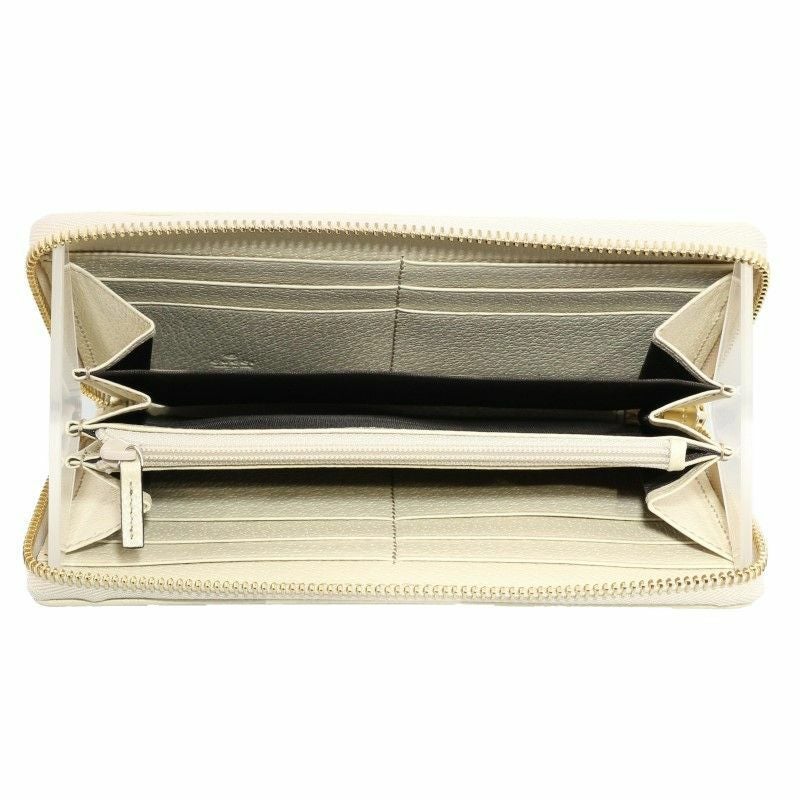 GUCCI　長財布　ベージュ グッチ GUCCI 長財布 レディース グッチシマ メタルバー ベージュ