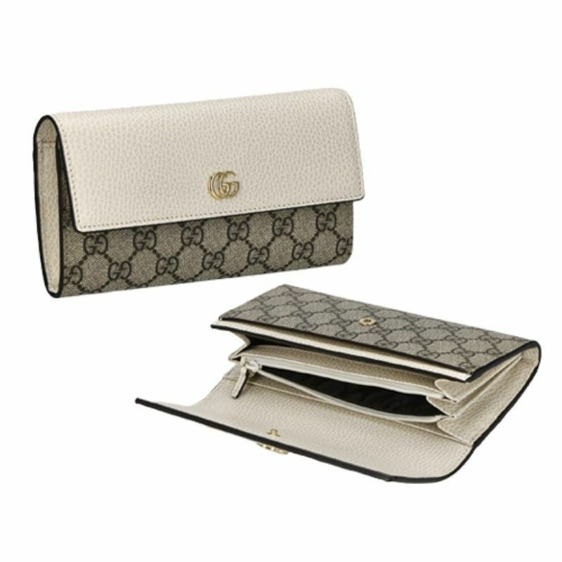グッチ 長財布 456116 GUCCI（グッチ） 財布 長財布 フラップ ブラック ダスティピンク オフ