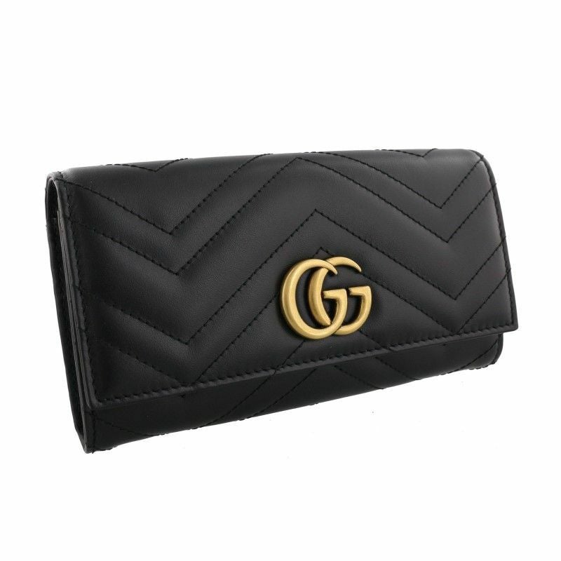 【美品】GUCCI 長財布 グッチ GUCCI 長財布 レディース ブラック 443436 DTD1T 1000 | GINZA