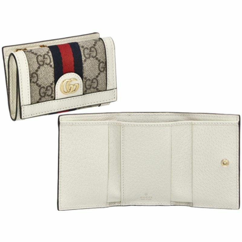 グッチ GUCCI 三つ折り財布 レディース オフィディア ホワイト 644334