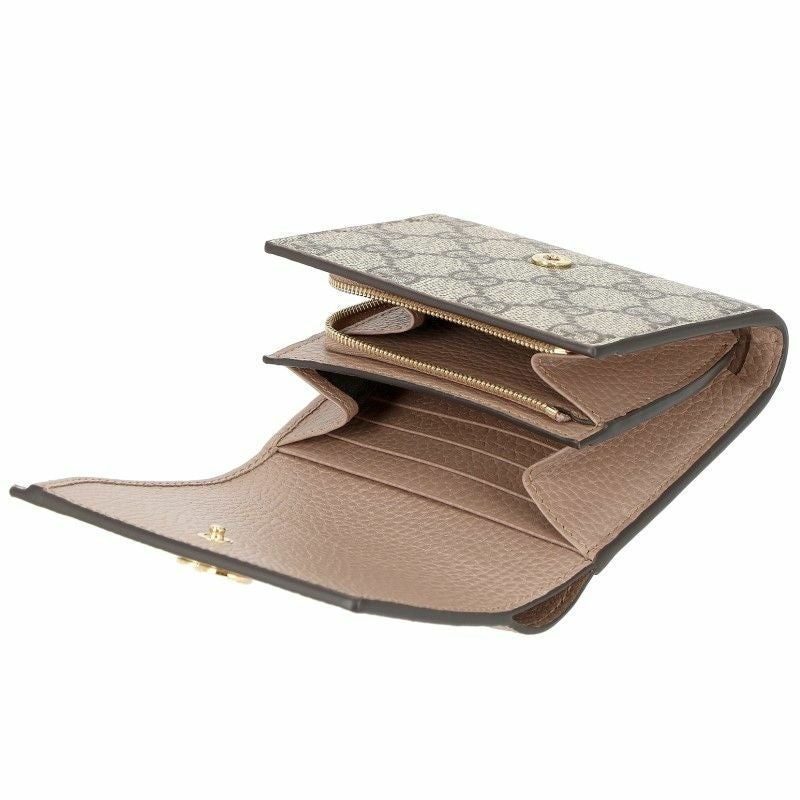 グッチ GUCCI 二つ折り財布 レディース GGマーモント ピンク 598587