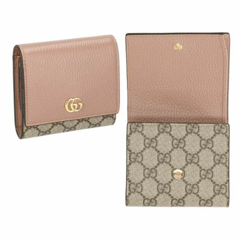 グッチ GUCCI 二つ折り財布 レディース GGマーモント ピンク 598587 17WAG 5788