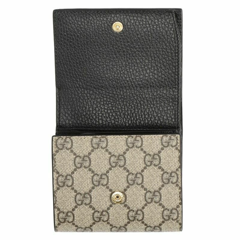 グッチ GUCCI 二つ折り財布 レディース GGマーモント ブラック 598587 17WAG 1283